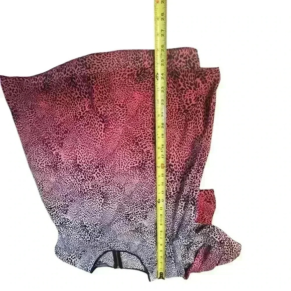 Vince Camuto Scoop Neck Blouse Long Sleeve Ombre Leopard Multi Women's Size M - Picture 4 of 9